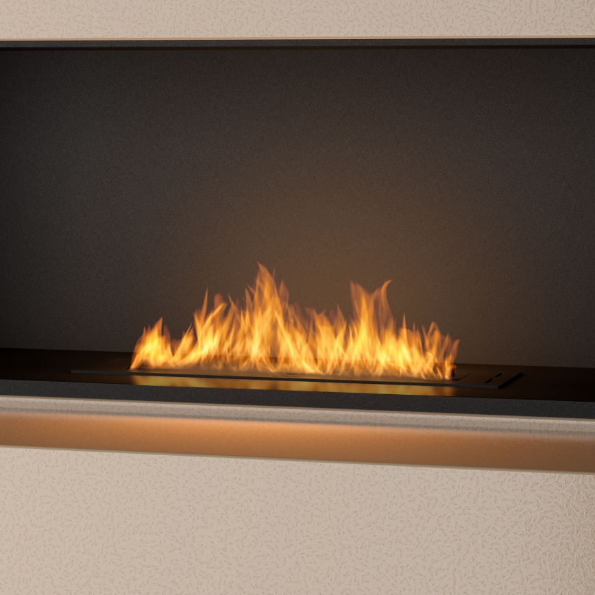 InFire - Iebūvējams BIO kamīns 7,5x60 cm 3,5kW melna