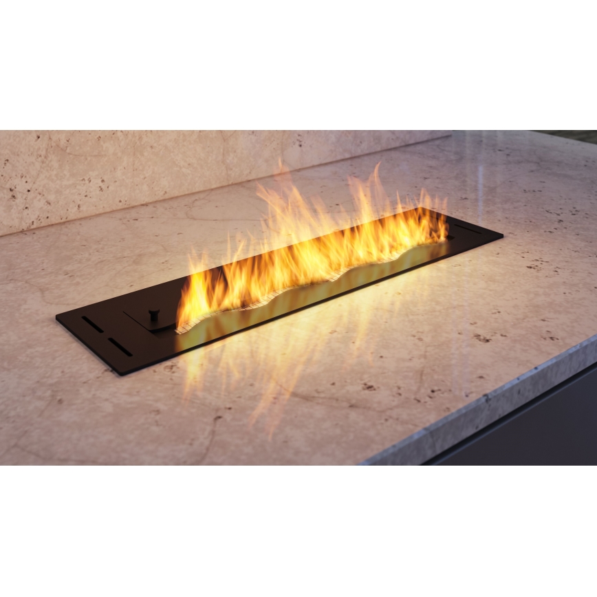 InFire - Iebūvējams BIO kamīns 7,5x60 cm 3,5kW melna