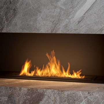 InFire - Iebūvējams BIO kamīns 7,5x80 cm 6kW melna