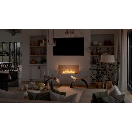 InFire - Iebūvējams BIO kamīns 7,5x80 cm 6kW melna