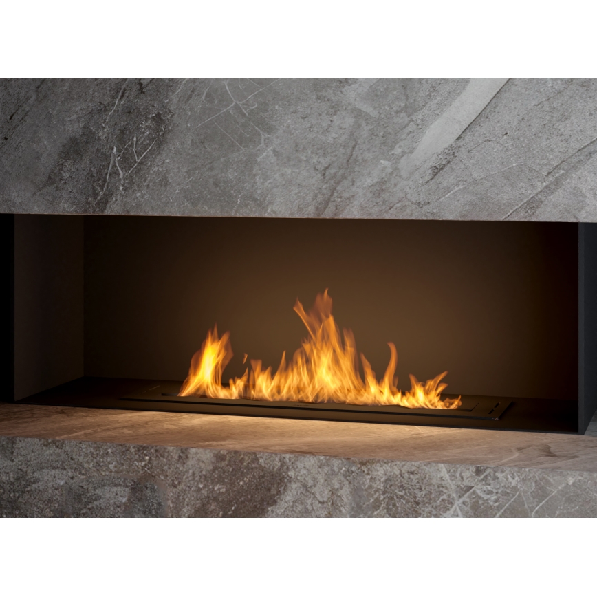 InFire - Iebūvējams BIO kamīns 7,5x80 cm 6kW melna