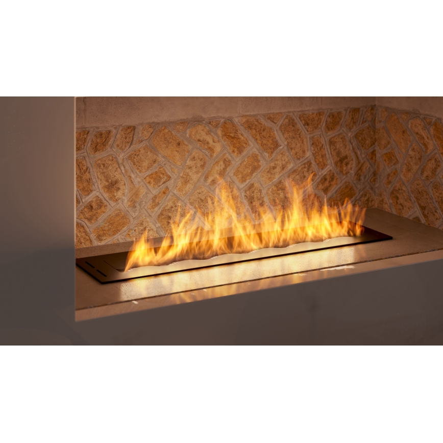 InFire - Iebūvējams BIO kamīns 7,5x80 cm 6kW melna