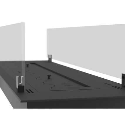 InFire - Iebūvējams BIO kamīns 8,5x120 cm 6kW melna