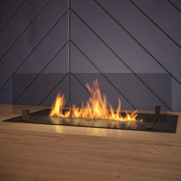 InFire - Iebūvējams BIO kamīns 8,5x60 cm 3,5kW melna