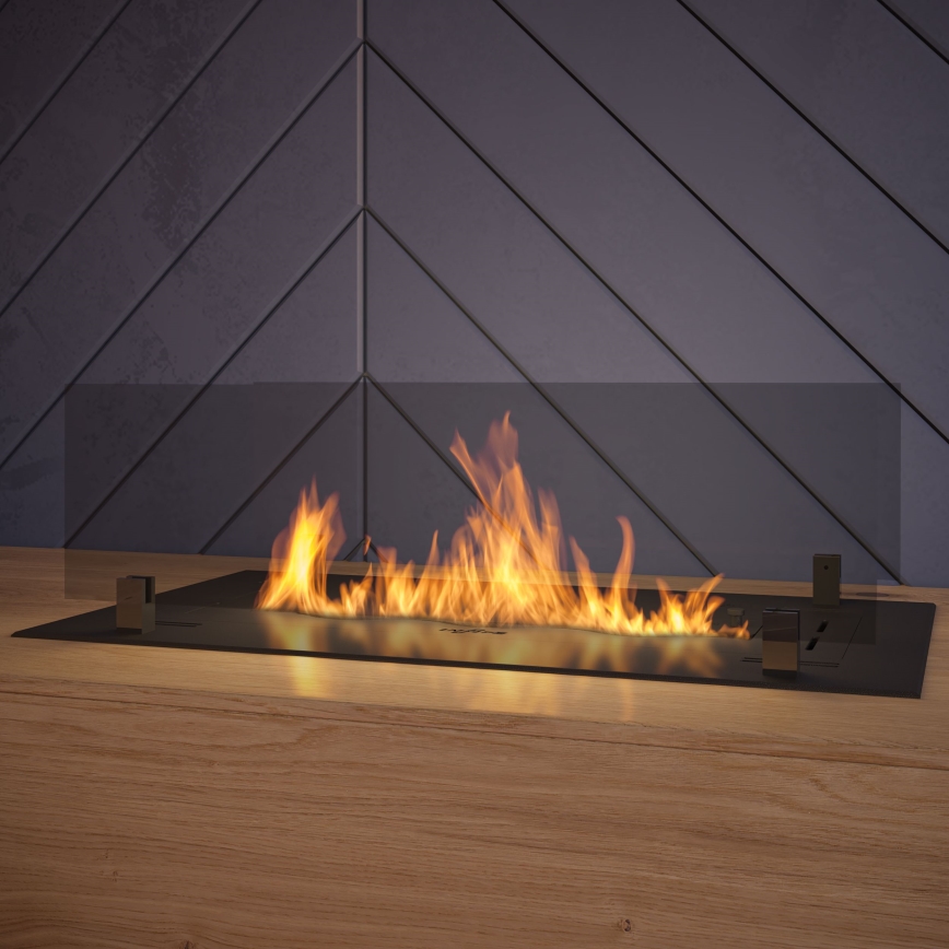InFire - Iebūvējams BIO kamīns 8,5x60 cm 3,5kW melna