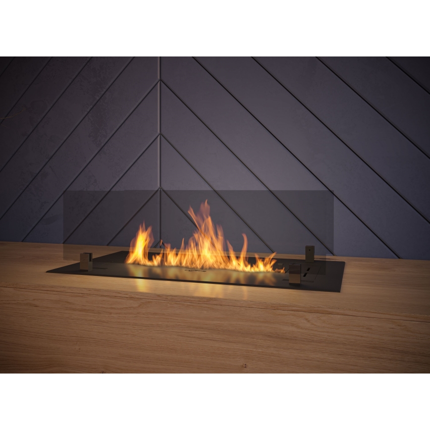 InFire - Iebūvējams BIO kamīns 8,5x60 cm 3,5kW melna
