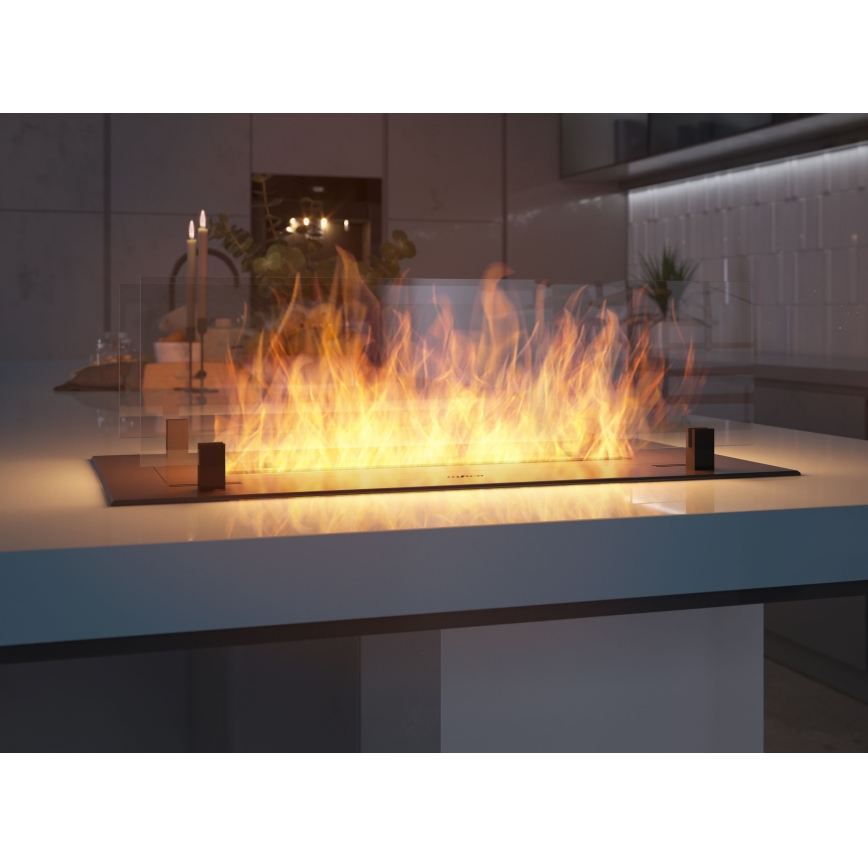 InFire - Iebūvējams BIO kamīns 8,5x60 cm 3,5kW melna