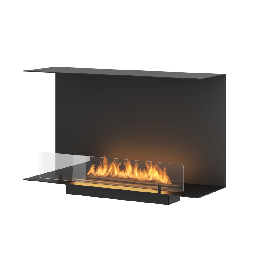 InFire - Iebūvējams BIO kamīns 80x45 cm 3kW melns