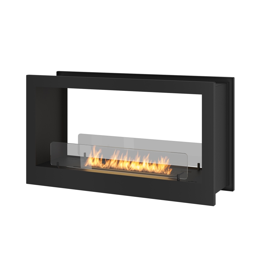 InFire - Iebūvējams BIO kamīns 90x50 cm 3kW divpusējs