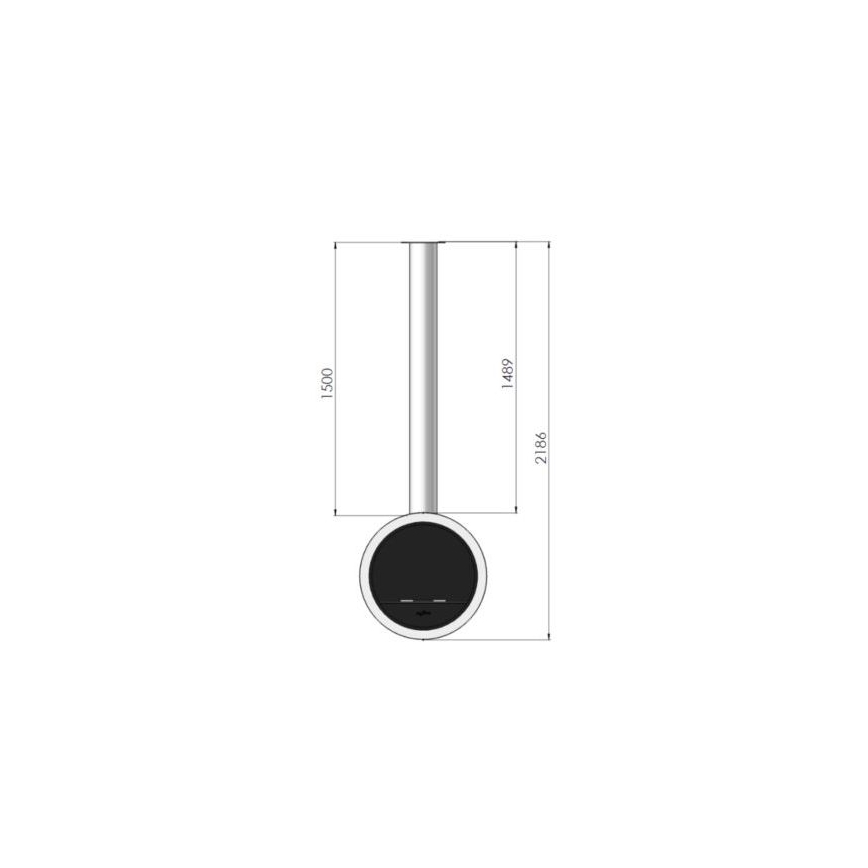 InFire - Piekarams BIO kamīns d. 70 cm 3kW melns