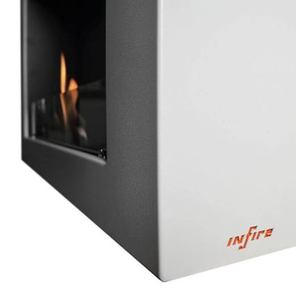 InFire - Sienas BIO kamīns 120x56 cm 3kW balts