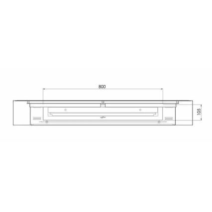 InFire - Sienas BIO kamīns 120x56 cm 3kW balts