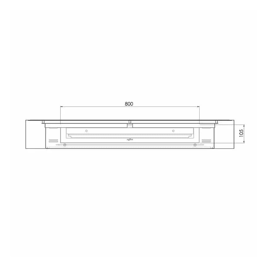 InFire - Sienas BIO kamīns 120x56 cm 3kW melns