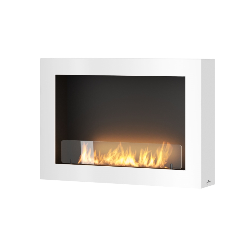 InFire - Sienas BIO kamīns 80x56 cm 3kW balts