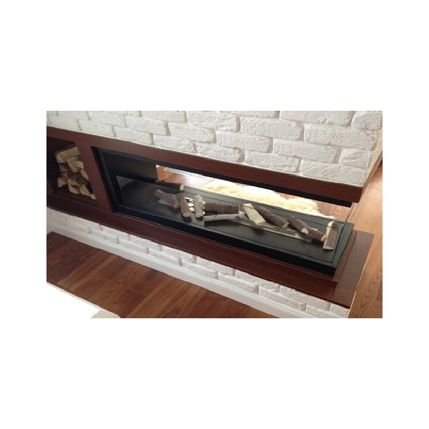 InFire - Stūra BIO kamīns 100x50 cm 3kW divpusējs
