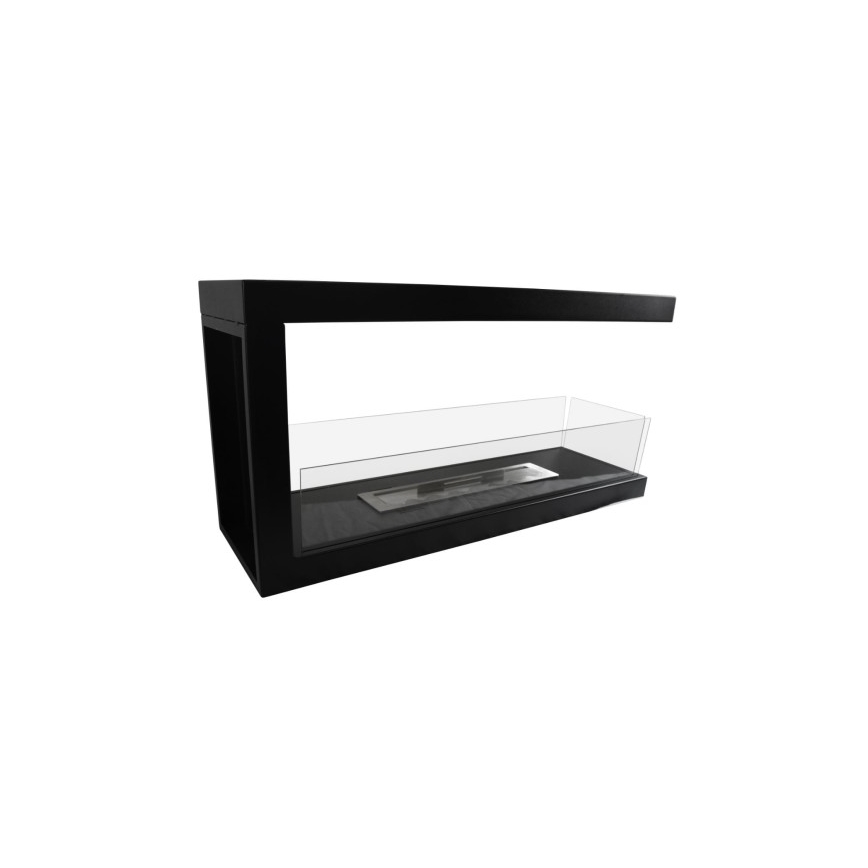 InFire - Stūra BIO kamīns 100x50 cm 3kW divpusējs