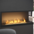 InFire - Stūra BIO kamīns 110x45 cm 3kW melna