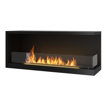 InFire - Stūra BIO kamīns 110x45 cm 3kW melna