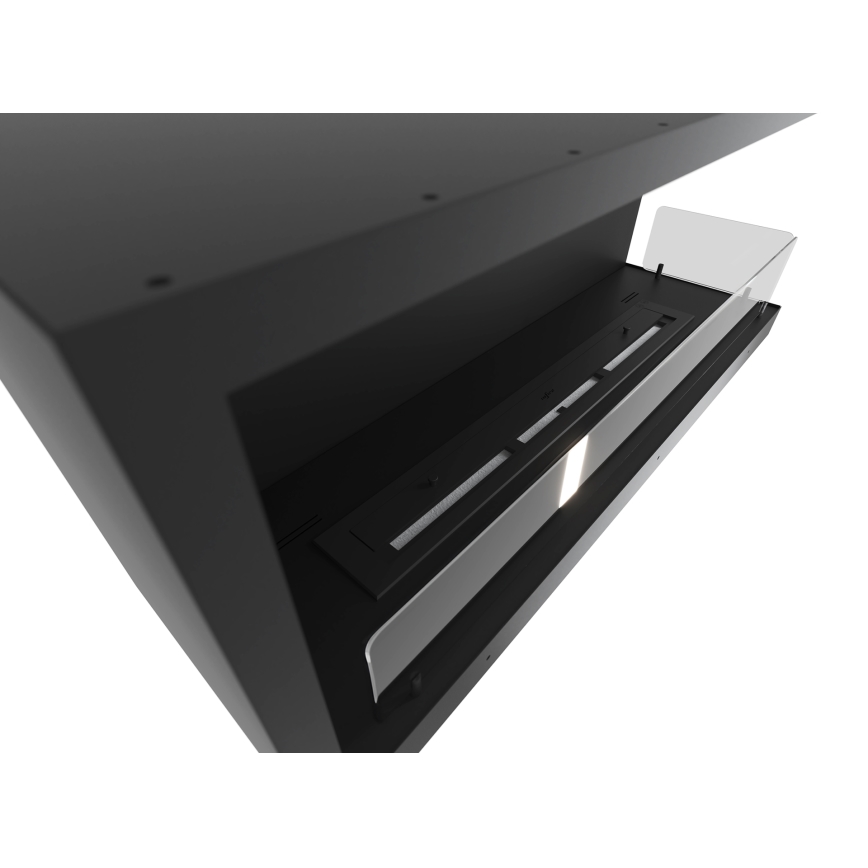 InFire - Stūra BIO kamīns 110x45 cm 3kW melna