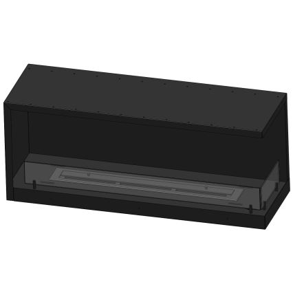 InFire - Stūra BIO kamīns 110x45 cm 3kW melna