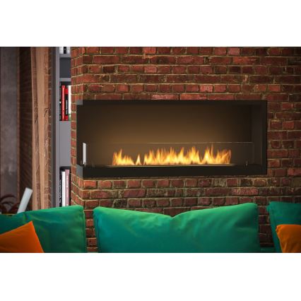 InFire - Stūra BIO kamīns 110x45 cm 3kW melns