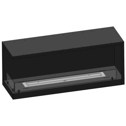 InFire - Stūra BIO kamīns 110x45 cm 3kW melns