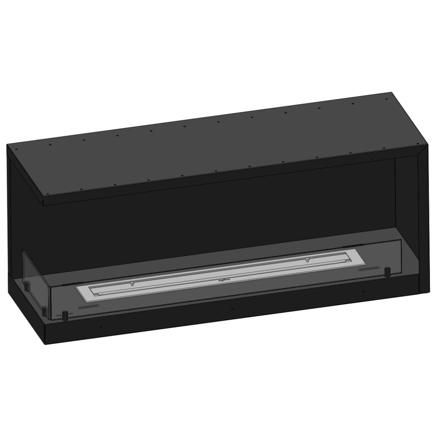 InFire - Stūra BIO kamīns 110x45 cm 3kW melns