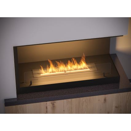 InFire - Stūra BIO kamīns 80x45 cm 3,5kW melns