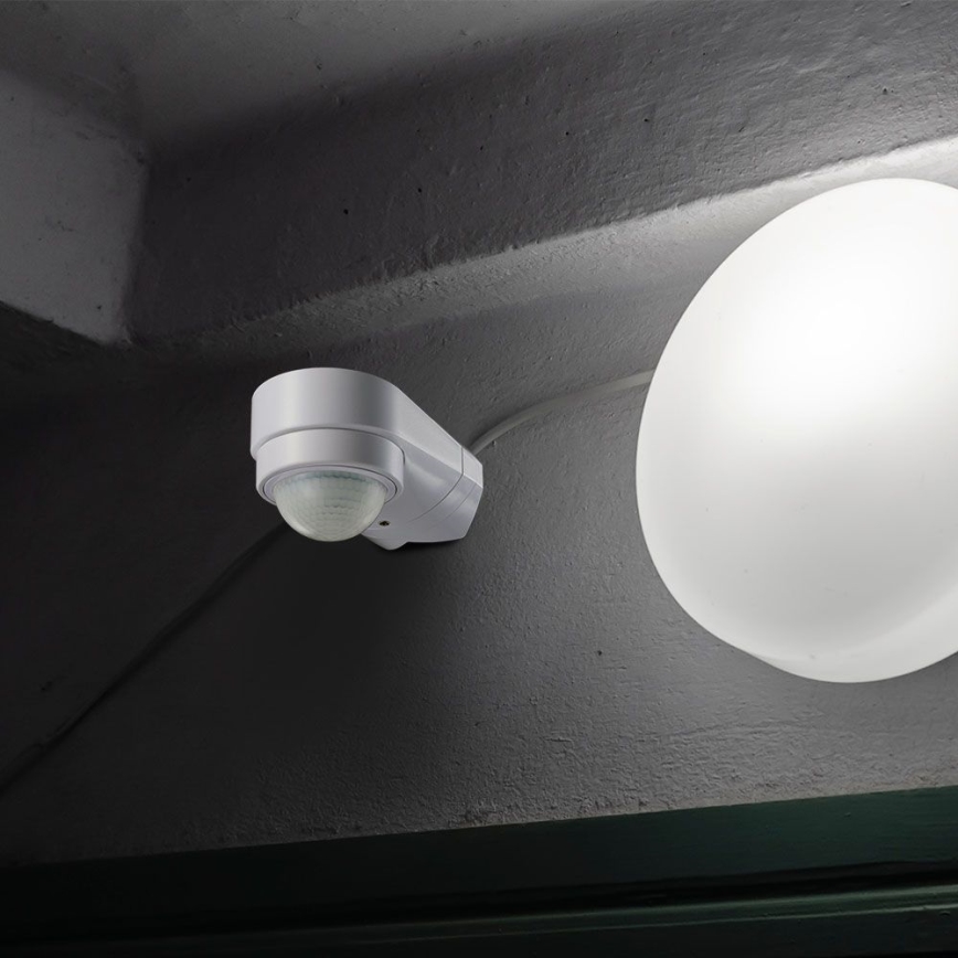 Infrasarkanais āra kustību sensors 240° 600W/230V IP65 balta