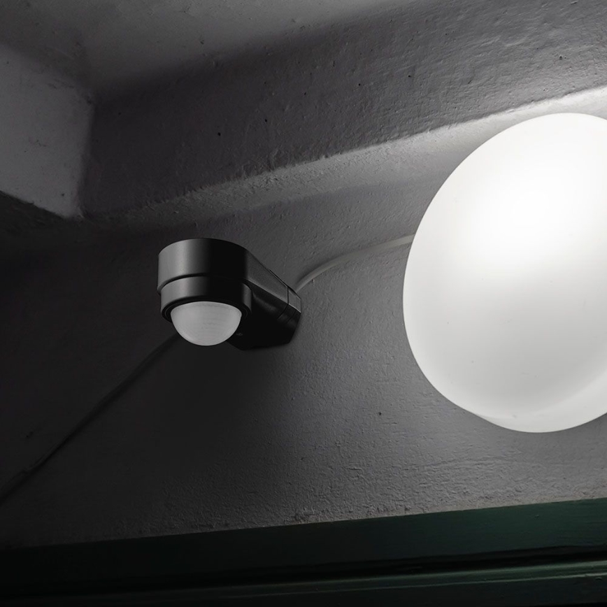 Infrasarkanais āra kustību sensors 240° 600W/230V IP65 melna