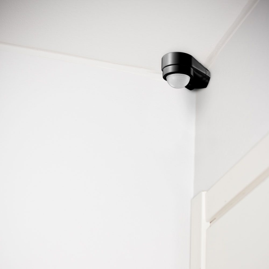 Infrasarkanais āra kustību sensors 240° 600W/230V IP65 melna