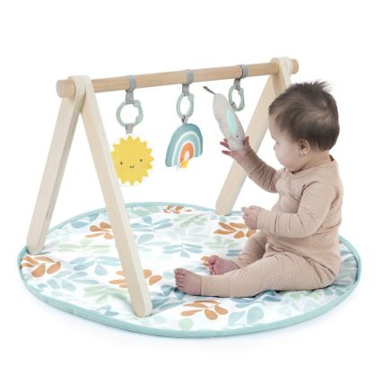 Ingenuity - Bērnu aktivitātes paklājs ar koka arku SAULE VALLEY