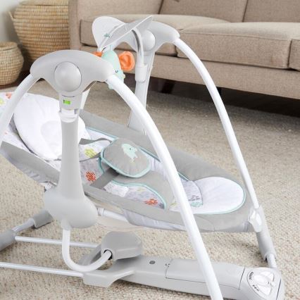 Ingenuity - Bērnu kūstīgas šūpoles ar mūziku 2in1 WIMBERLY 4xD + 1xC