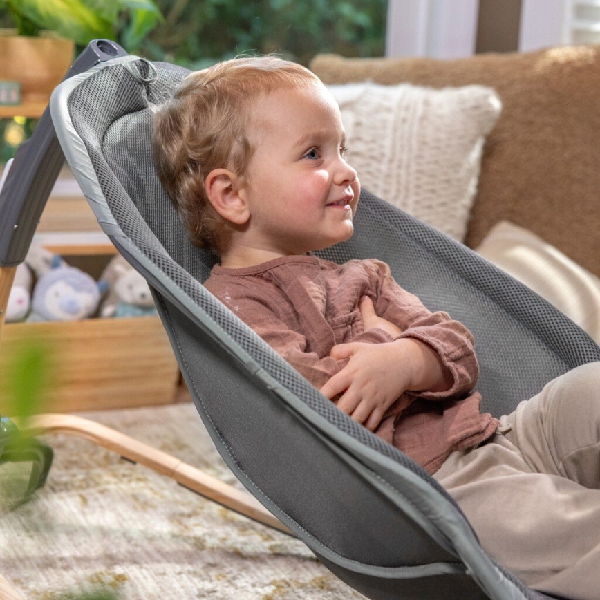 Ingenuity - Bērnu kustīgs guļamkrēsls ar mūziku EVERY SEASON WESLEY 3xC pelēka