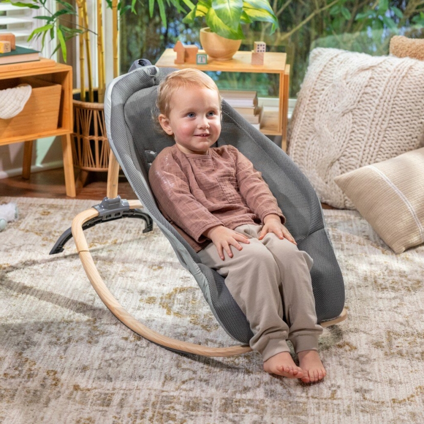 Ingenuity - Bērnu kustīgs guļamkrēsls ar mūziku EVERY SEASON WESLEY pelēka