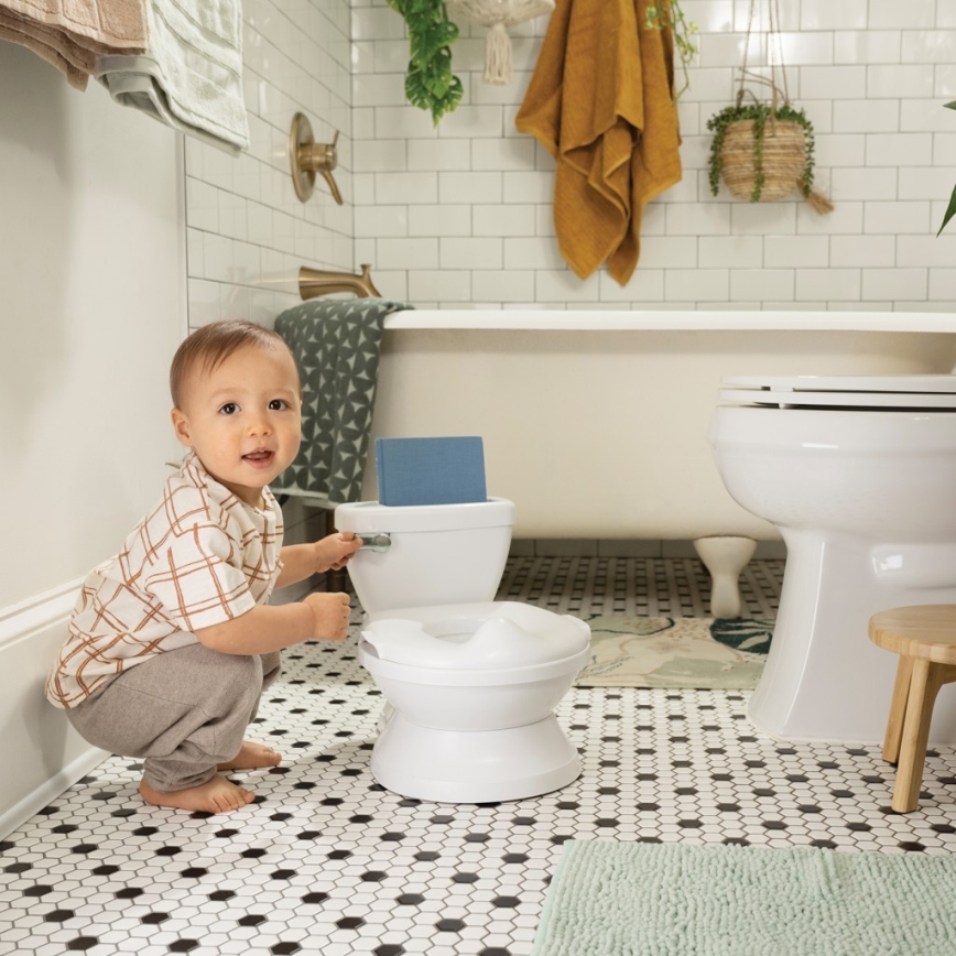 Ingenuity - Bērnu podiņš ar skaņu MY SIZE balts 2xAAA