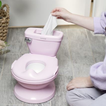 Ingenuity - Bērnu podiņš ar skaņu MY SIZE, rozā, 2xAAA