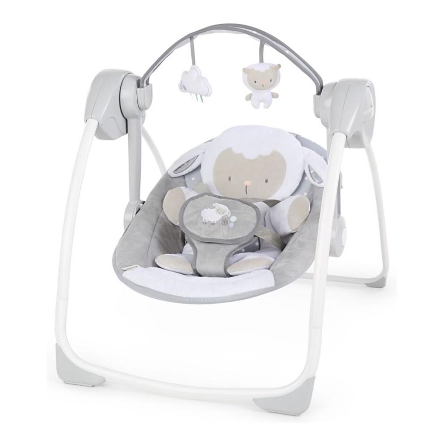 Ingenuity - Bērnu šūpoles ar mūziku CUDDLE LAMB 4xLR14