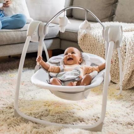 Ingenuity - Bērnu šūpoles ar mūziku CUDDLE LAMB 4xLR14