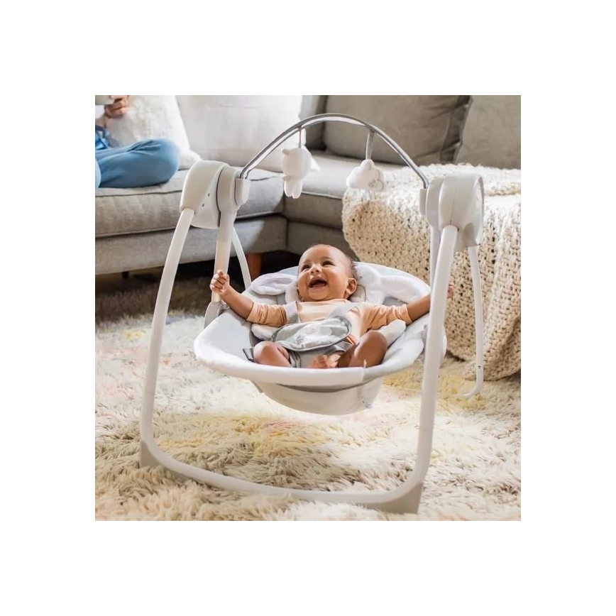 Ingenuity - Bērnu šūpoles ar mūziku CUDDLE LAMB 4xLR14