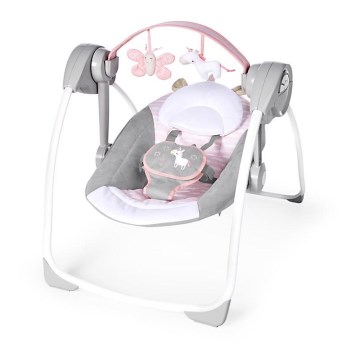 Ingenuity - Bērnu šūpoles ar mūziku FLORA THE UNICORN 4xLR14