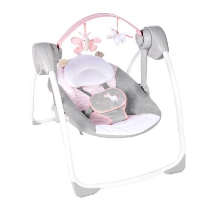 Ingenuity - Bērnu šūpoles ar mūziku FLORA THE UNICORN 4xLR14