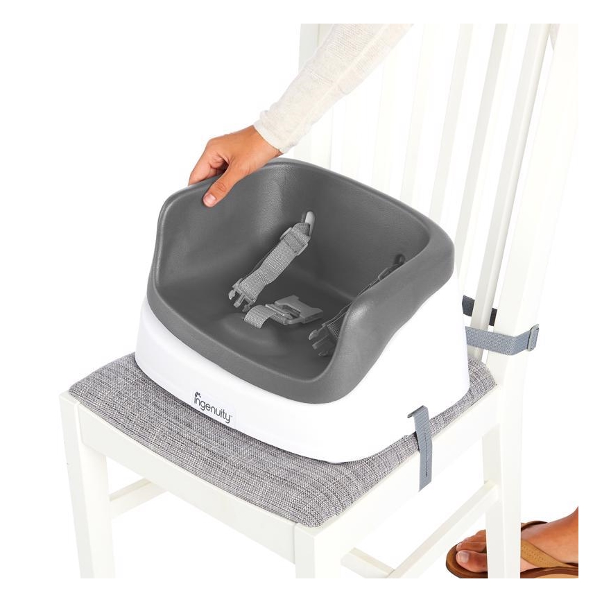 Ingenuity - Krēsla paliktnis barošanai 2in1 SMARTCLEAN TODDLER, pelēka