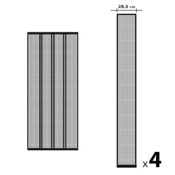 Insektu siets durvīm 100x220 cm, melns