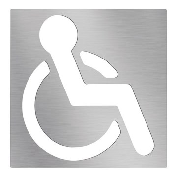 Invalīdu ikona 12x12 cm nerūsējošais tērauds/sudraba