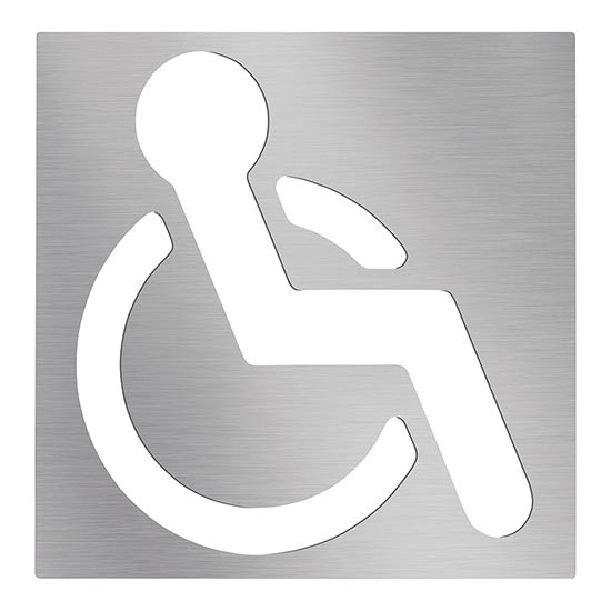 Invalīdu ikona 12x12 cm nerūsējošais tērauds/sudraba