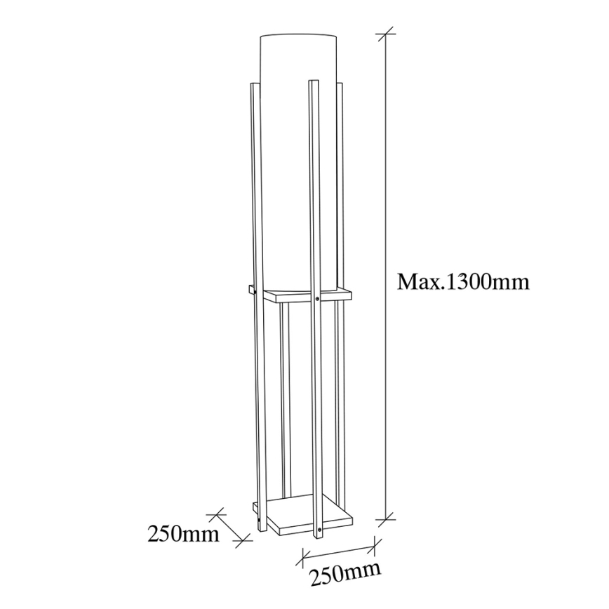 Īslaicīga lampa 1xE27/40W/230V bēša