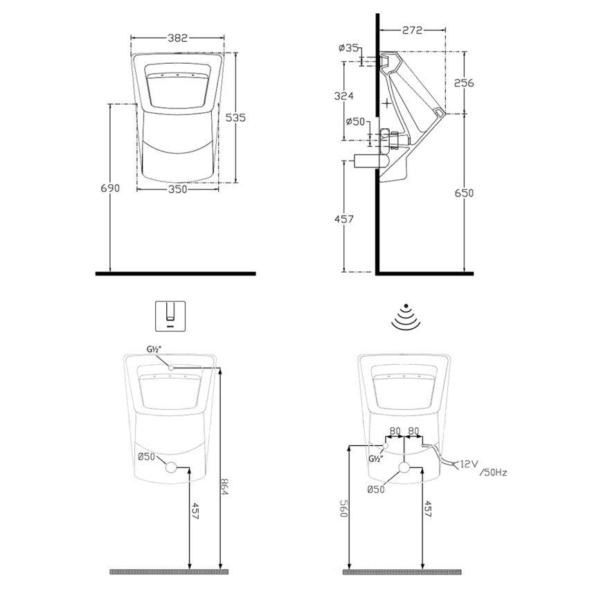 Isvea - Pisuārs PURITY balts
