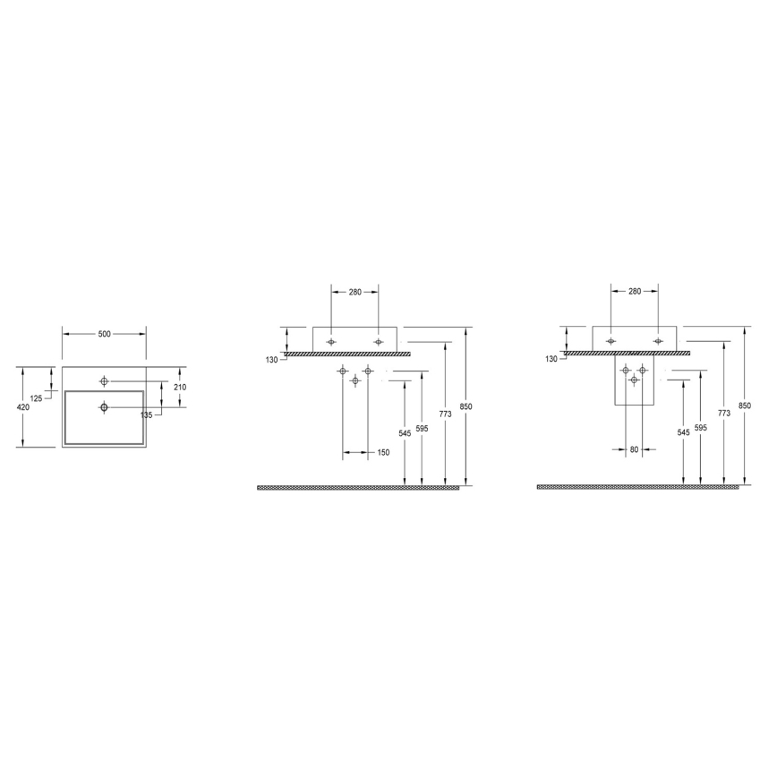 Isvea - Uz virsmas uzstādāma izlietne PURITY 50x42 cm keramika/balta
