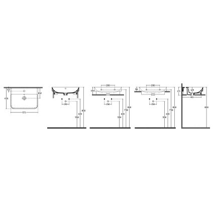 Isvea - Uz virsmas uzstādāma izlietne SOTT AQUA 57x44 cm keramika/balta